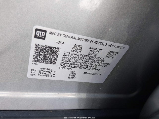 Продаж на аукціоні авто 2024 Gmc Terrain Fwd Sle, vin: 3GKALMEGXRL272147, номер лоту: 45465789