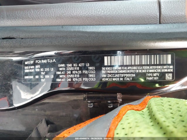 ZACCJABT0FPB69384 Jeep Renegade Latitude