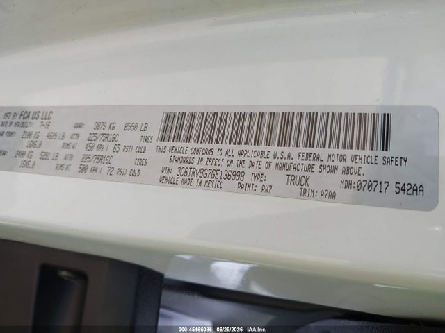 Продаж на аукціоні авто 2016 Ram Promaster 1500, vin: 3C6TRVBG7GE136998, номер лоту: 45466086