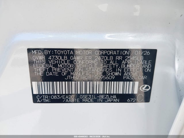 JTHBZ1B28T5095609 Lexus Is 350 F Sport Design