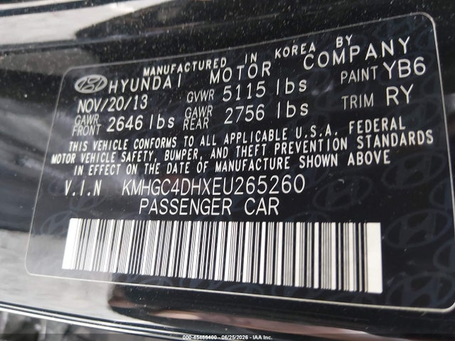 Продаж на аукціоні авто 2014 Hyundai Genesis 5.0 R-spec, vin: KMHGC4DHXEU265260, номер лоту: 45466400