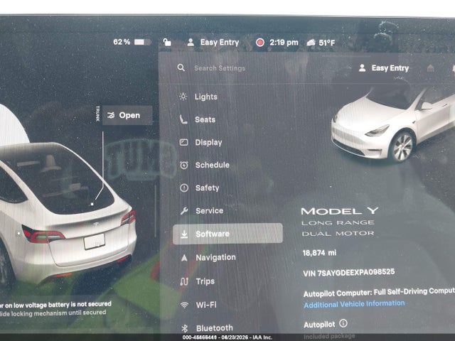 45466441 :رقم المزاد ، 7SAYGDEEXPA098525 vin ، 2023 Tesla Model Y Awd/long Range Dual Motor All-wheel Drive مزاد بيع