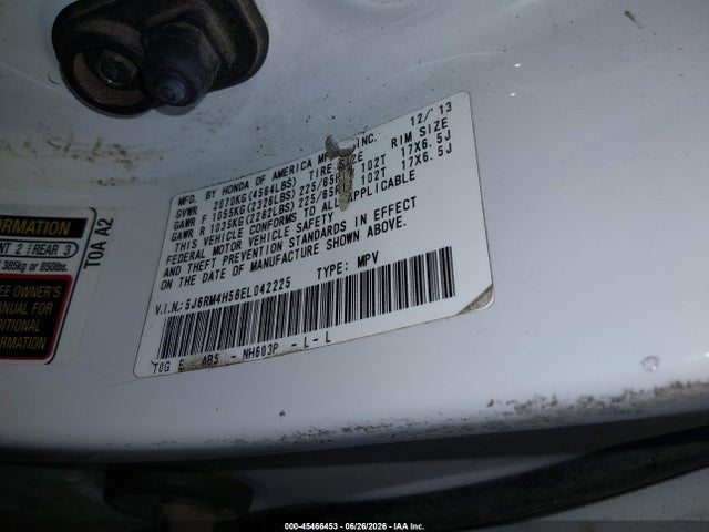 Honda CR-V EX 2014 5J6RM4H58EL042225 Image 9