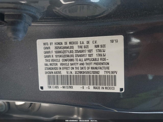Honda CR-V EX 2014 3CZRM3H59EG700982 Image 9