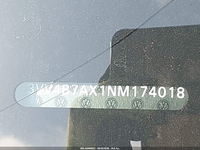 45466502 :رقم المزاد ، 3VV4B7AX1NM174018 vin ، 2022 Volkswagen Tiguan 2.0t Sel R-line مزاد بيع