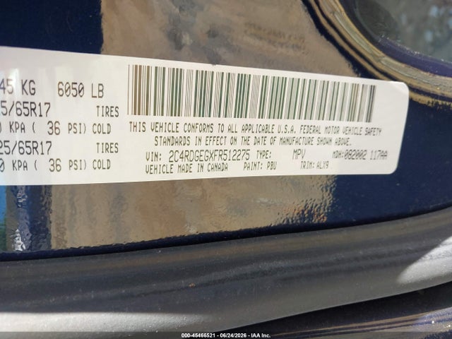 Dodge Grand Caravan R/t 2015 2C4RDGEGXFR512275 Image 9