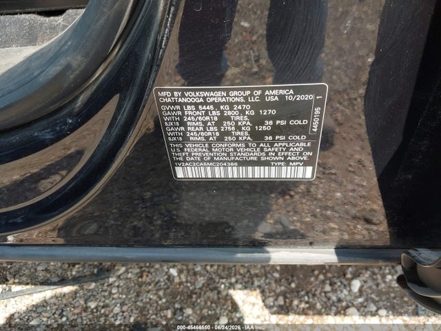 1V2AC2CA5MC204386 Volkswagen Atlas Cross Sport 2.0t S