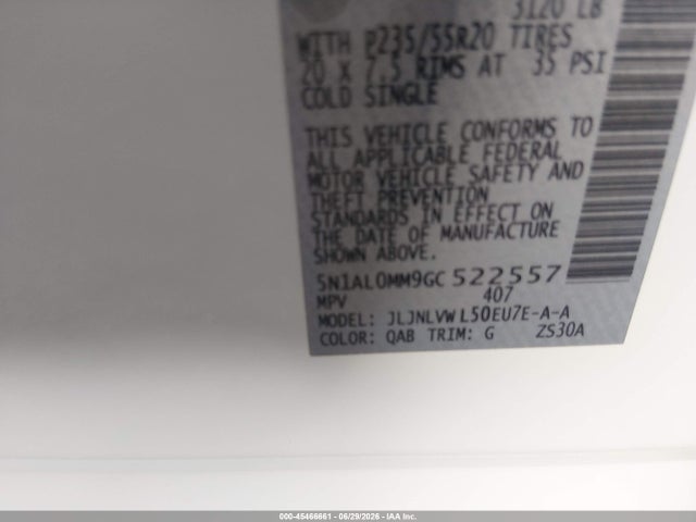 Продаж на аукціоні авто 2016 Infiniti Qx60, vin: 5N1AL0MM9GC522557, номер лоту: 45466661