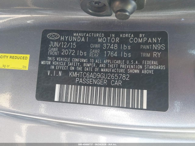 Hyundai Veloster 2016 KMHTC6AD9GU265782 Image 9