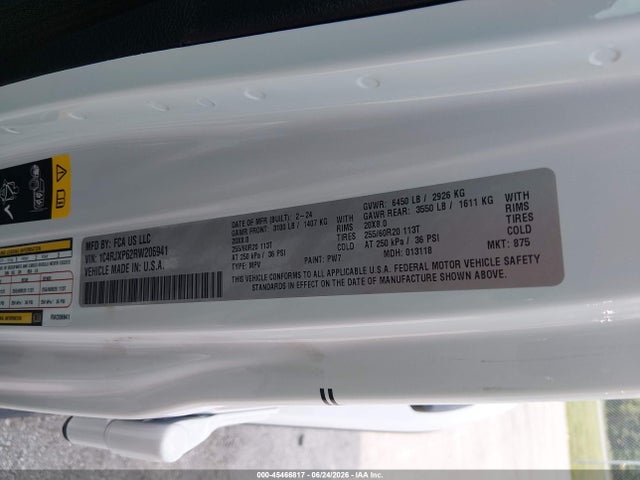 Aukcja sprzedaży 2024 Jeep Wrangler 4xe Sahara 4xe, vin: 1C4RJXP62RW206941, numer aukcji: 45466817
