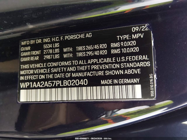 Porsche Macan T 2023 WP1AA2A57PLB02040 Image 9