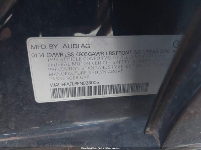 Audi A4 2.0t Premium 2014 WAUFFAFL6EN028005 Image 9