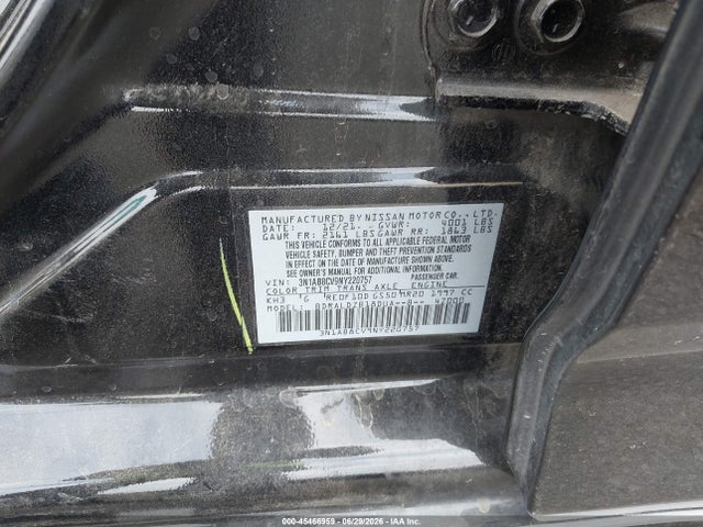 3N1AB8CV9NY220757 Nissan Sentra Sv Xtronic Cvt