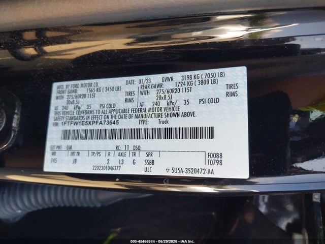 Ford F-150 Xl 2023 1FTFW1E5XPFA73645 Image 9