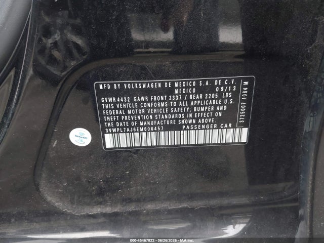 3VWPL7AJ6EM606457 Volkswagen Jetta Sportwagen 2.0l Tdi