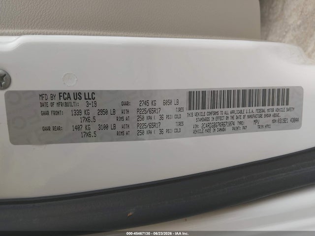 Dodge Grand Caravan Se 2019 2C4RDGBG7KR671074 Image 9
