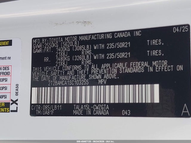 Lexus Rx 350 Premium Plus 2025 2T2BAMCA1SC103255 Image 9