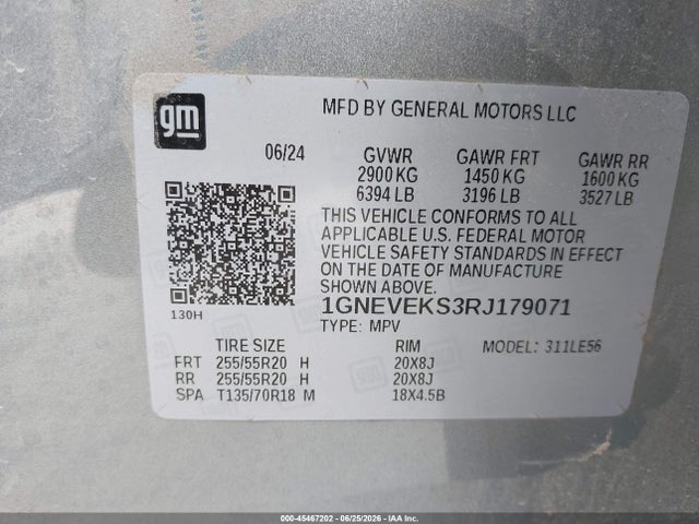 Chevrolet Traverse Awd Ls 2024 1GNEVEKS3RJ179071 Image 9