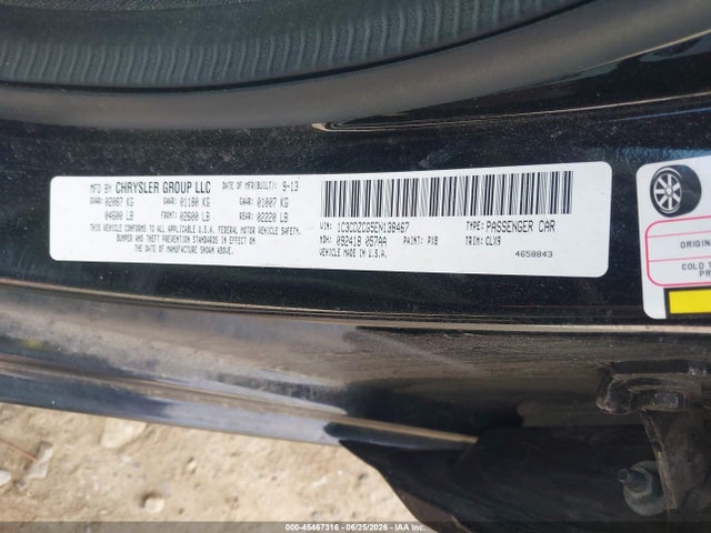 Aukcja sprzedaży 2014 Dodge Avenger Sxt, vin: 1C3CDZCG5EN138467, numer aukcji: 45467316