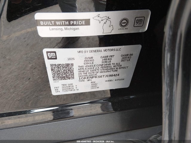 Продаж на аукціоні авто 2026 Gmc Acadia At4 Awd, vin: 1GKENPKS6TJ198424, номер лоту: 45467503