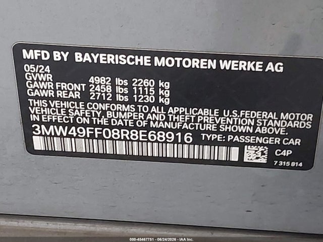 BMW M340i M340i Xdrive 2024 3MW49FF08R8E68916 Image 9