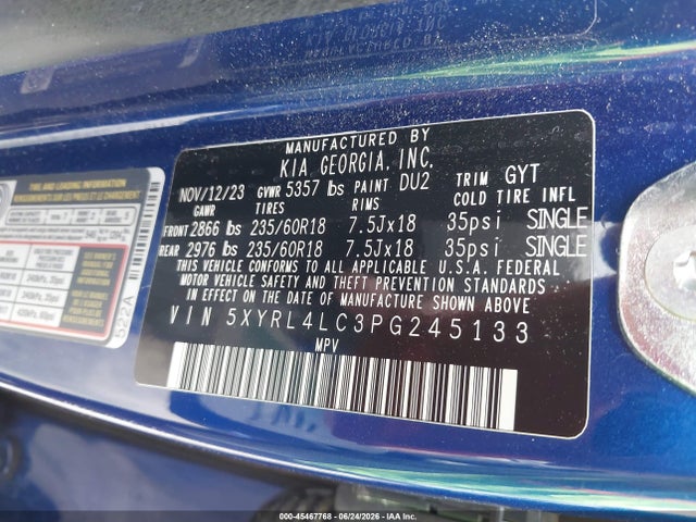 KIA SORENTO S 2023 5XYRL4LC3PG245133 Image 9