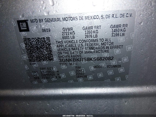 Chevrolet Blazer Premier 2019 3GNKBKRS8KS682082 Image 9