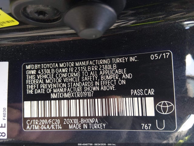 NMTKHMBX1JR019107 Toyota C-hr Xle Premium
