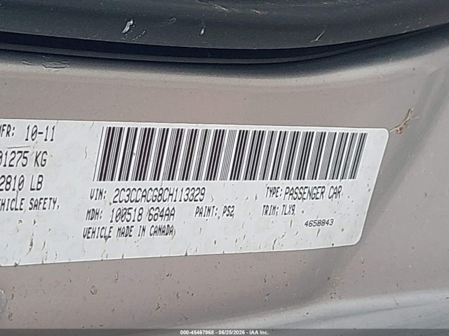 Aukcja sprzedaży 2012 Chrysler 300 Limited, vin: 2C3CCACG8CH113329, numer aukcji: 45467968