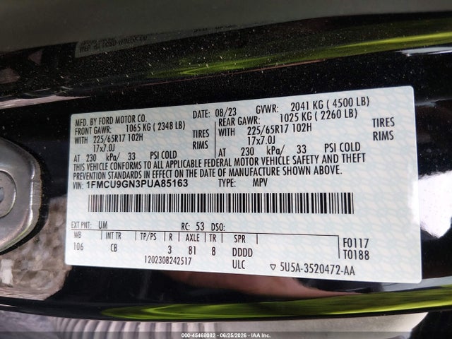 Ford Escape Active 2023 1FMCU9GN3PUA85163 Image 9