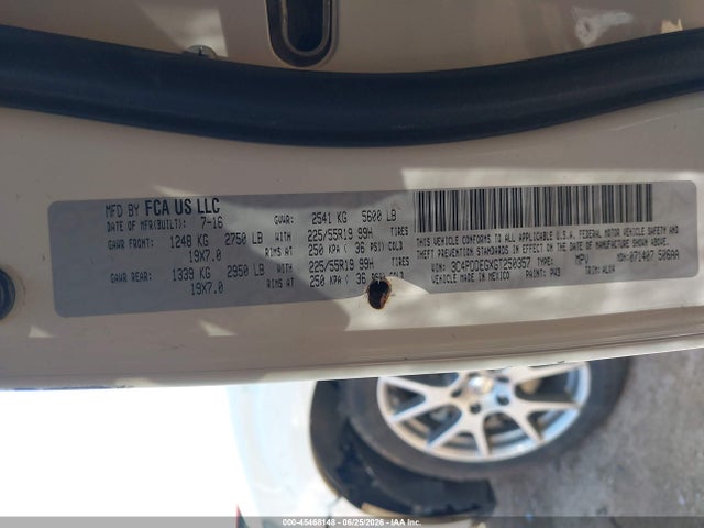 45468148 :رقم المزاد ، 3C4PDDEGXGT250357 vin ، 2016 Dodge Journey R/t مزاد بيع