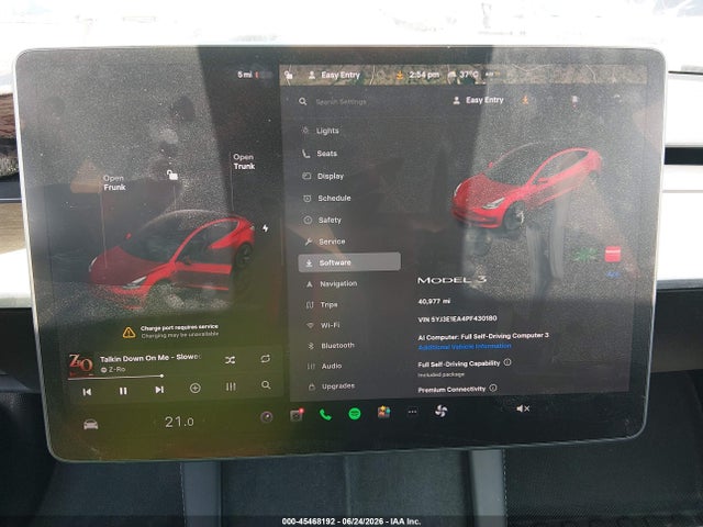45468192 :رقم المزاد ، 5YJ3E1EA4PF430180 vin ، 2023 Tesla Model 3 Rear-wheel Drive مزاد بيع