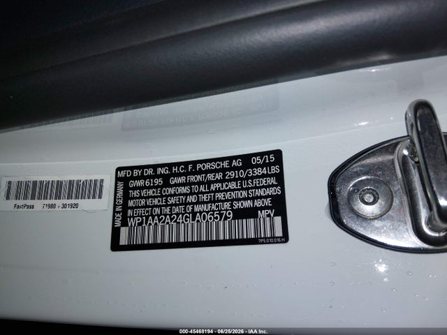 Aukcja sprzedaży 2016 Porsche Cayenne, vin: WP1AA2A24GLA06579, numer aukcji: 45468194