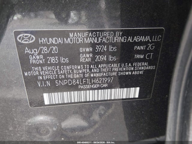 Hyundai Elantra Value Edition 2020 5NPD84LF1LH621997 Image 9