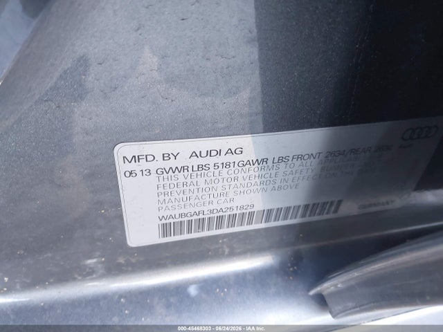 Aukcja sprzedaży 2013 Audi S4 3.0t Premium Plus, vin: WAUBGAFL3DA251829, numer aukcji: 45468303