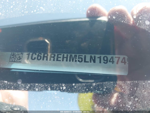 45468312 :رقم المزاد ، 1C6RREHM5LN194749 vin ، 2020 Ram 1500 Limited  4x2 5'7 Box مزاد بيع