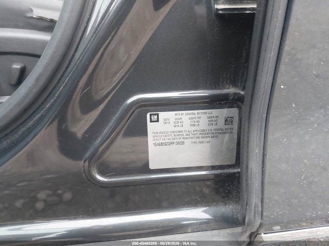 45468389 :رقم المزاد ، 1G4GB5G32FF136038 vin ، 2015 Buick Lacrosse Leather مزاد بيع