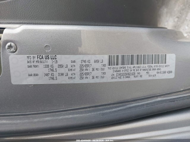 Dodge Grand Caravan Gt 2019 2C4RDGEG5KR621639 Image 9