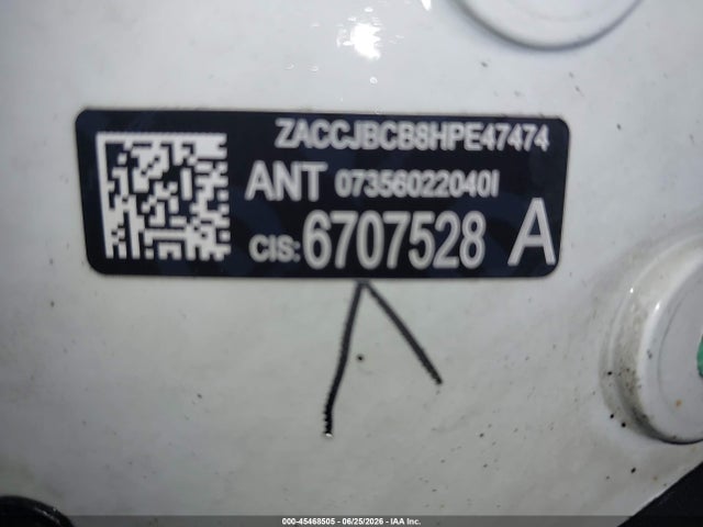 Продаж на аукціоні авто 2017 Jeep Renegade Trailhawk, vin: ZACCJBCB8HPE47474, номер лоту: 45468505