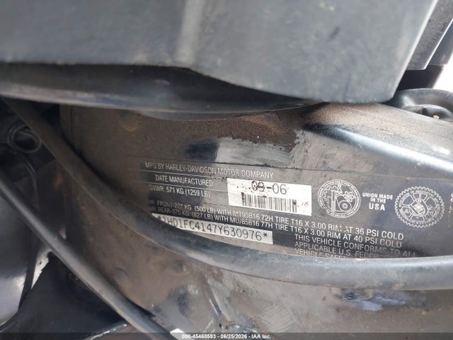 Aukcja sprzedaży 2007 Harley-davidson Flhtcui, vin: 1HD1FC4147Y630976, numer aukcji: 45468593