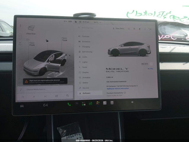 Aukcja sprzedaży 2026 Tesla Model Y All-wheel Drive/long Range Launch Series/premium All-wheel Drive, vin: 7SAYGDEE5TA669929, numer aukcji: 45468660