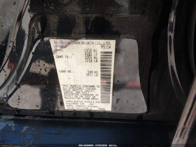 Nissan ALTIMA 2.5 2014 1N4AL3AP5EC400138 Image 9