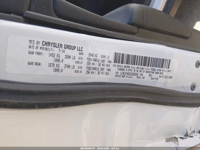 45468747 :رقم المزاد ، 1C4RJFAGXEC565932 vin ، 2014 Jeep Grand Cherokee Laredo مزاد بيع