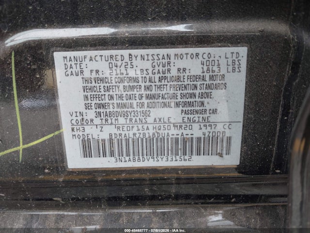 Nissan SENTRA SR 2025 3N1AB8DV9SY331562 Image 9