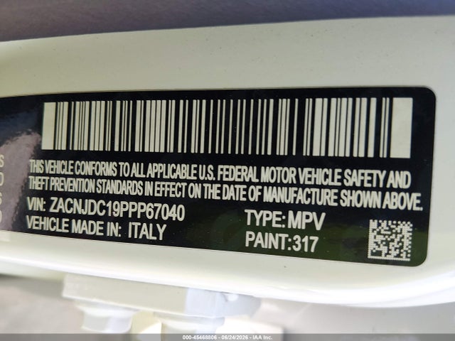 Продажа на аукционе авто 2023 Jeep Renegade Trailhawk 4x4, vin: ZACNJDC19PPP67040, номер лота: 45468806