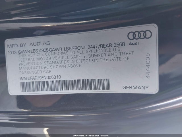 Audi A5 2.0t Premium 2014 WAUJFAFH9EN005310 Image 9