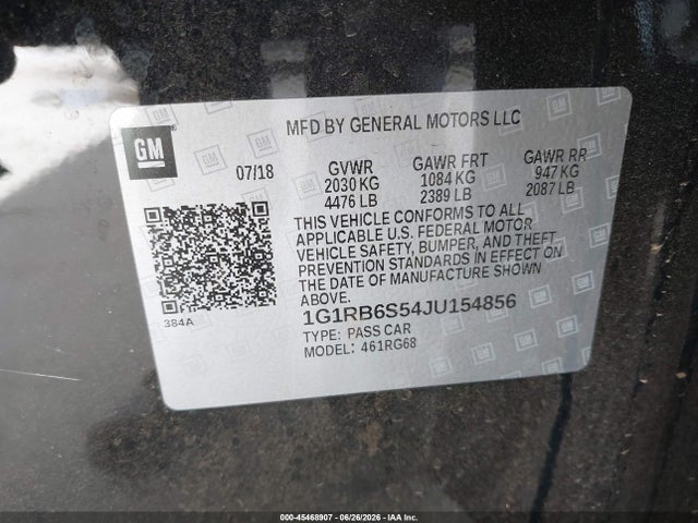 Chevrolet Volt Premier 2018 1G1RB6S54JU154856 Image 9