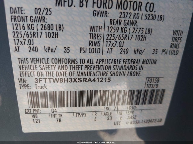 Ford Maverick Xlt 2025 3FTTW8H3XSRA41215 Image 9