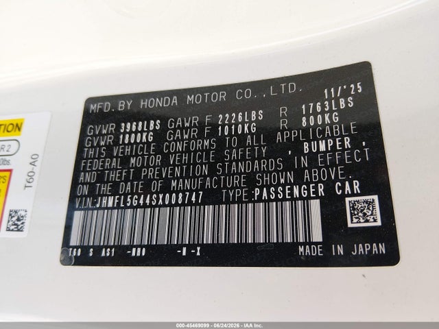 Honda CIVIC TYPE R 2025 JHMFL5G44SX008747 Image 9