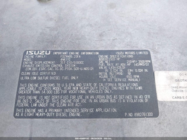 Isuzu Dsl Reg At 2016 JALE5W163G7301357 Image 12